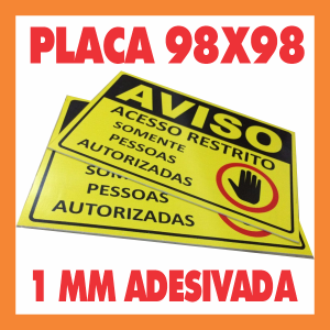 PLACA PVC ADESIVADA PS 1mm 98X98 CM 4x0 Adesivo Branco Sem acabamento Promoção